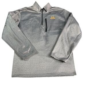 Realtree Mens XL Pullover Gray w/Camo Trim Quarter Zip Outdoor Hunting Gear